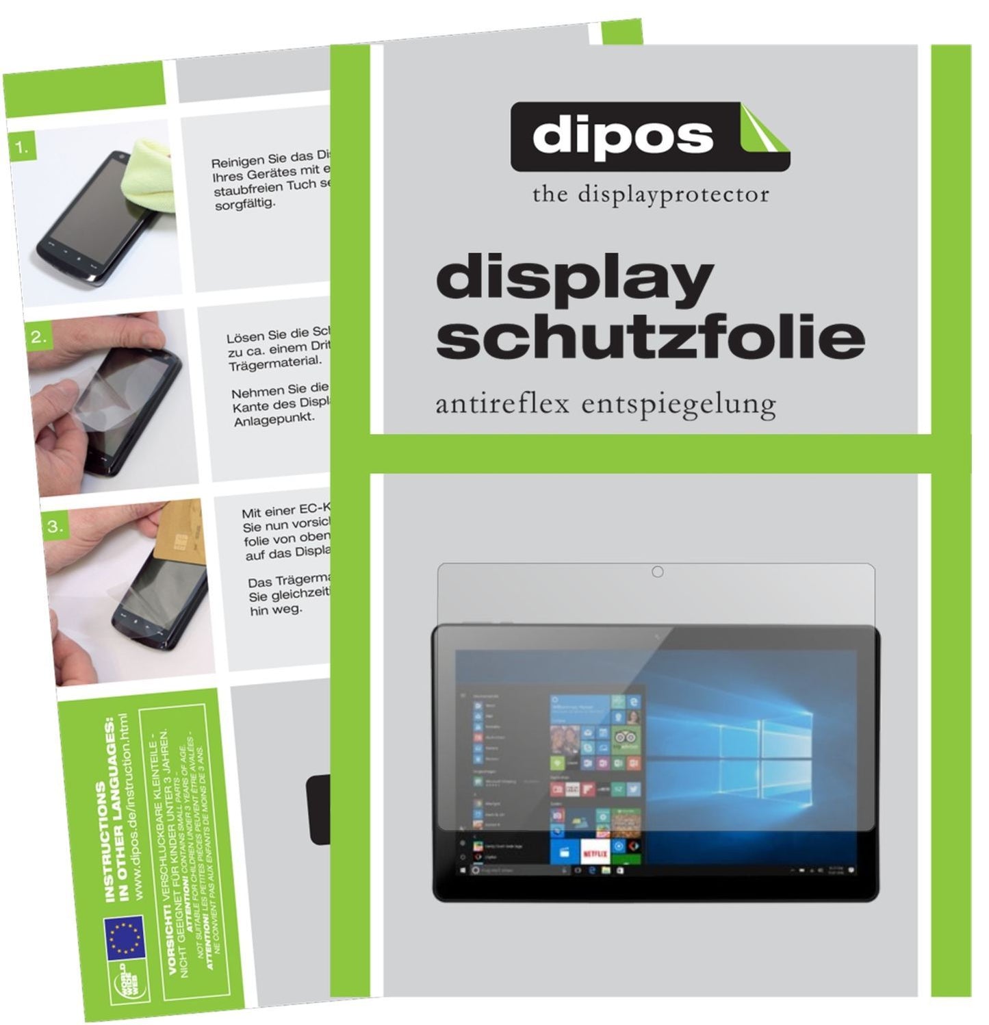 2x Schutzfolie matt für Odys Fusion Win 12 Pro 2in (1)