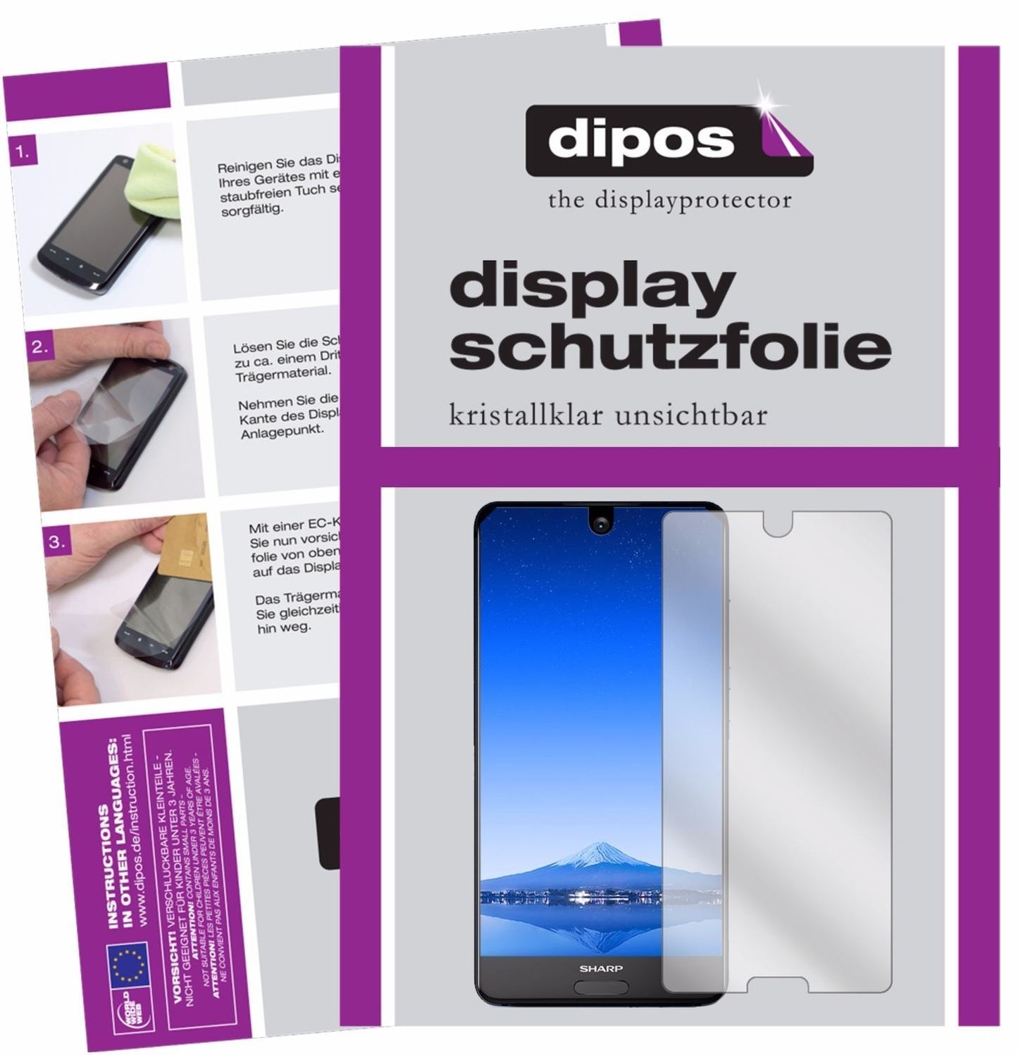 6x Schutzfolie klar für Sharp Aquos S2 Display-Sch (1)