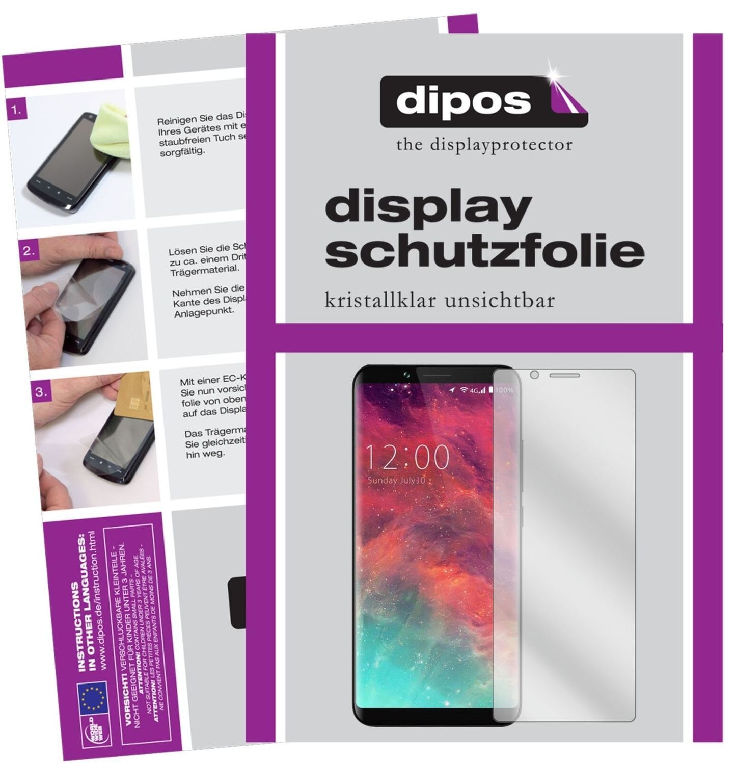 2x Schutzfolie klar für Umidigi S2 Display-Schutzf (1)