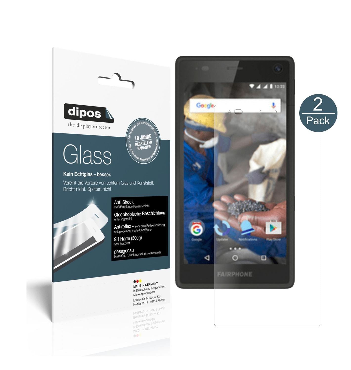 2x 9H Schutzfolie matt für Fairphone 2 Panzerfolie (1)
