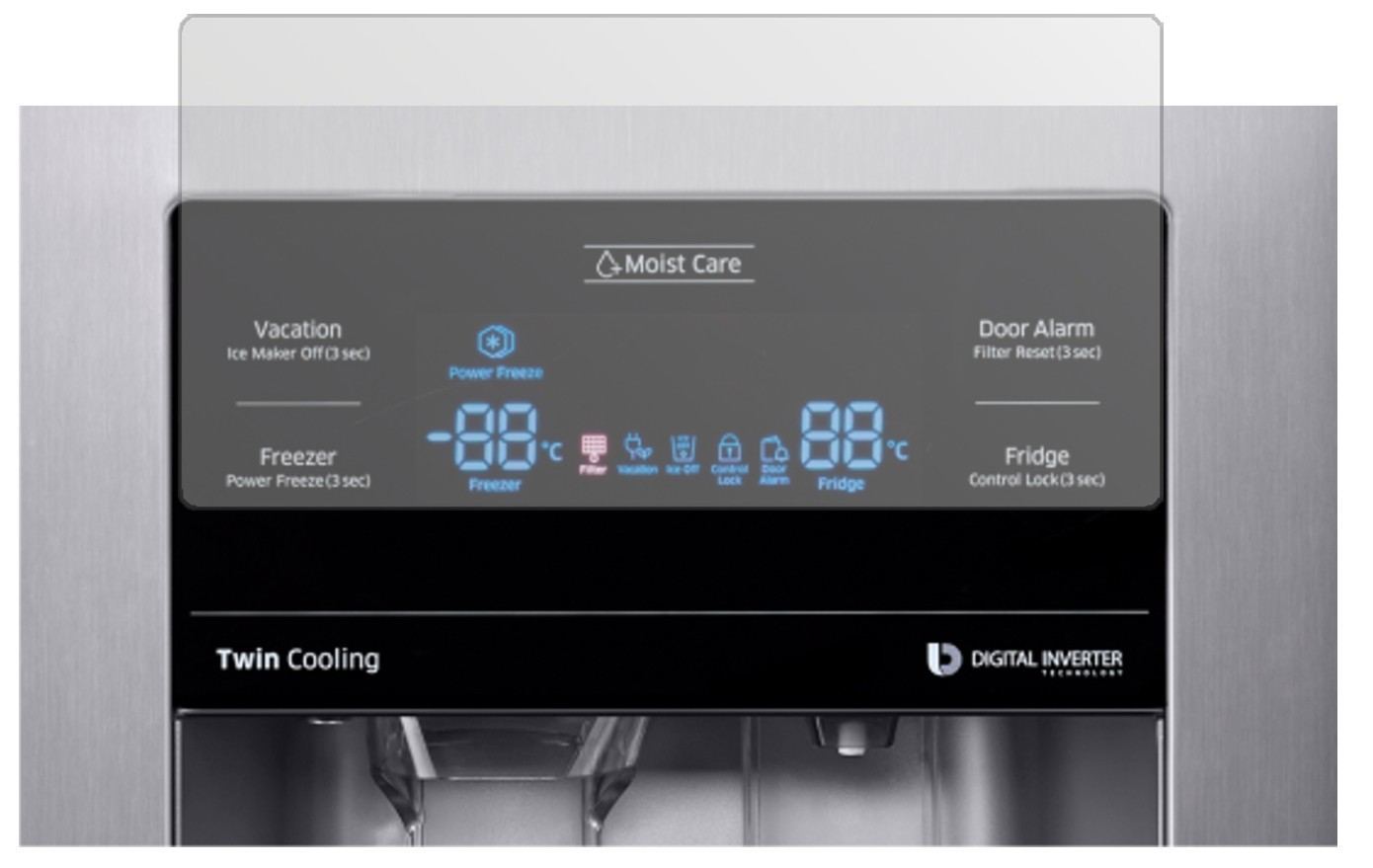 2x Schutzfolie matt für Samsung RS53K4400SA / EG D (2)