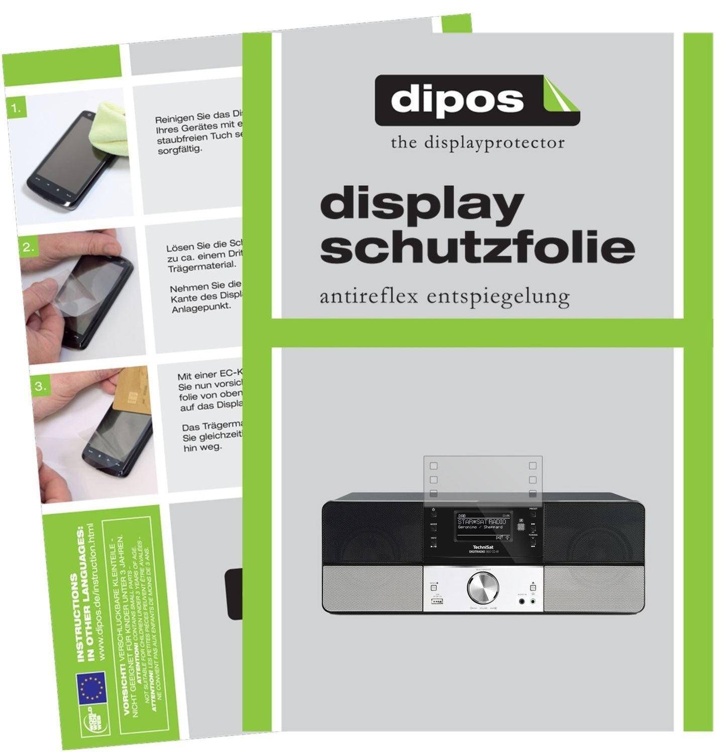 3x Schutzfolie matt für TechniSat Digitradio 360 C (1)