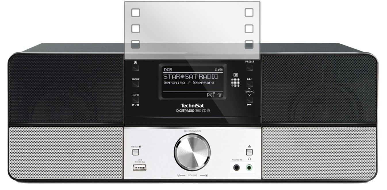 3x Schutzfolie klar für TechniSat Digitradio 360 C (2)