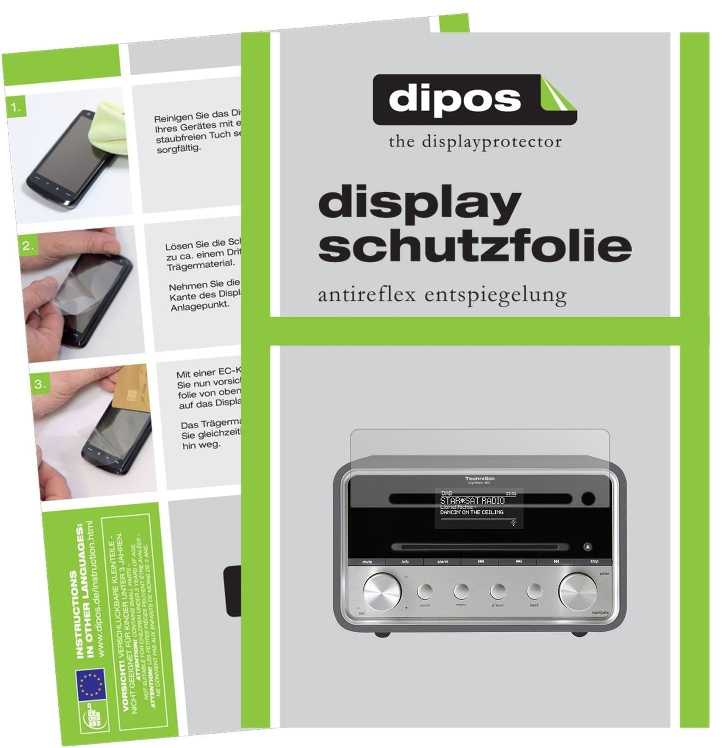3x Schutzfolie matt für TechniSat DigitRadio 580 D (1)