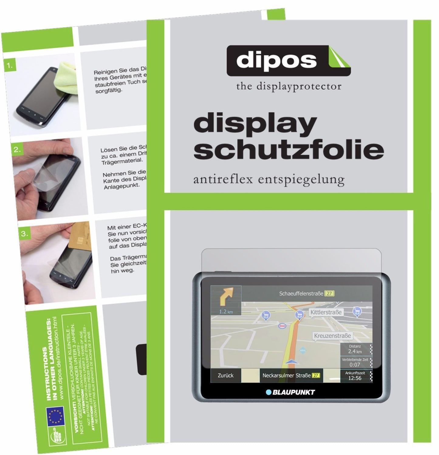 3x Schutzfolie matt für Blaupunkt TravelPilot 55 A (1)