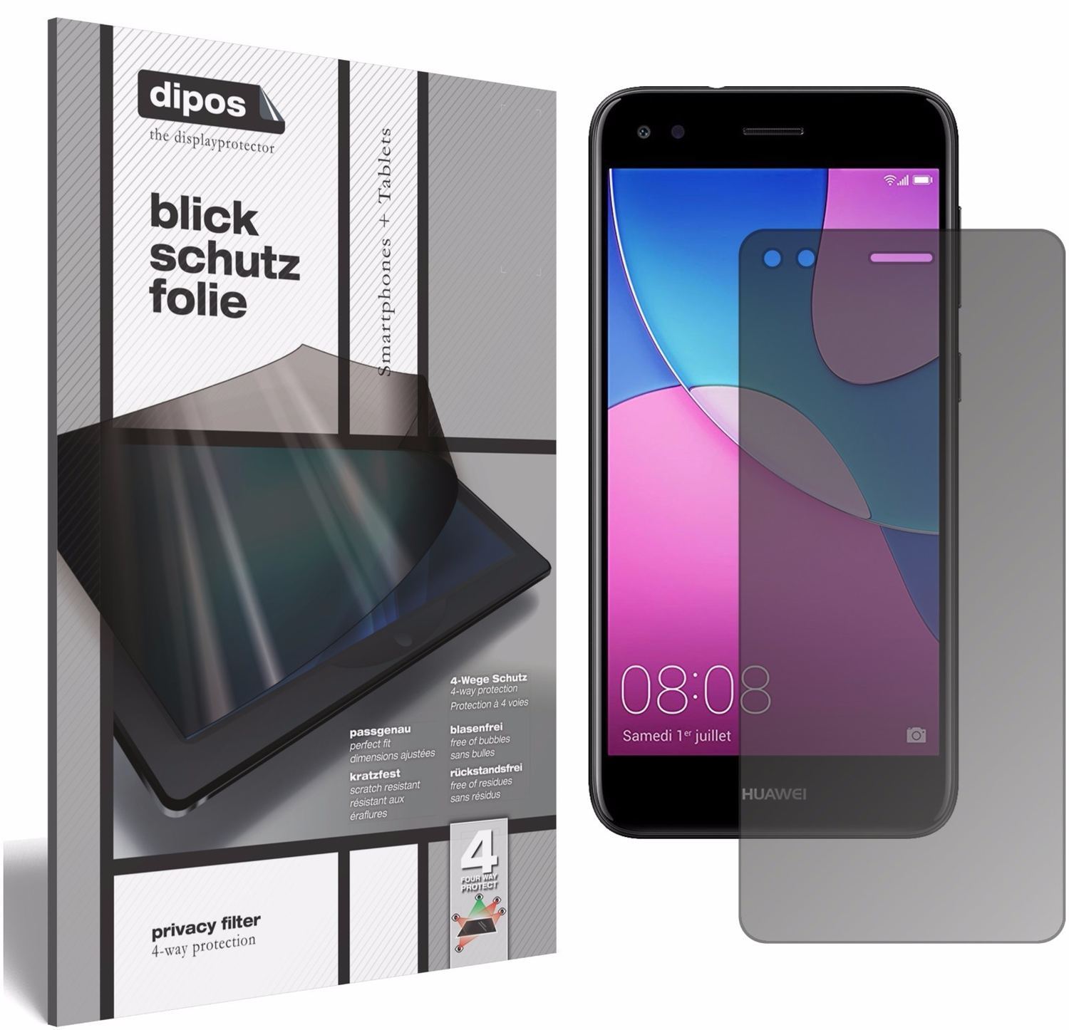 Blickschutzfolie für Huawei Y6 Pro 2017 matt Schut (1)