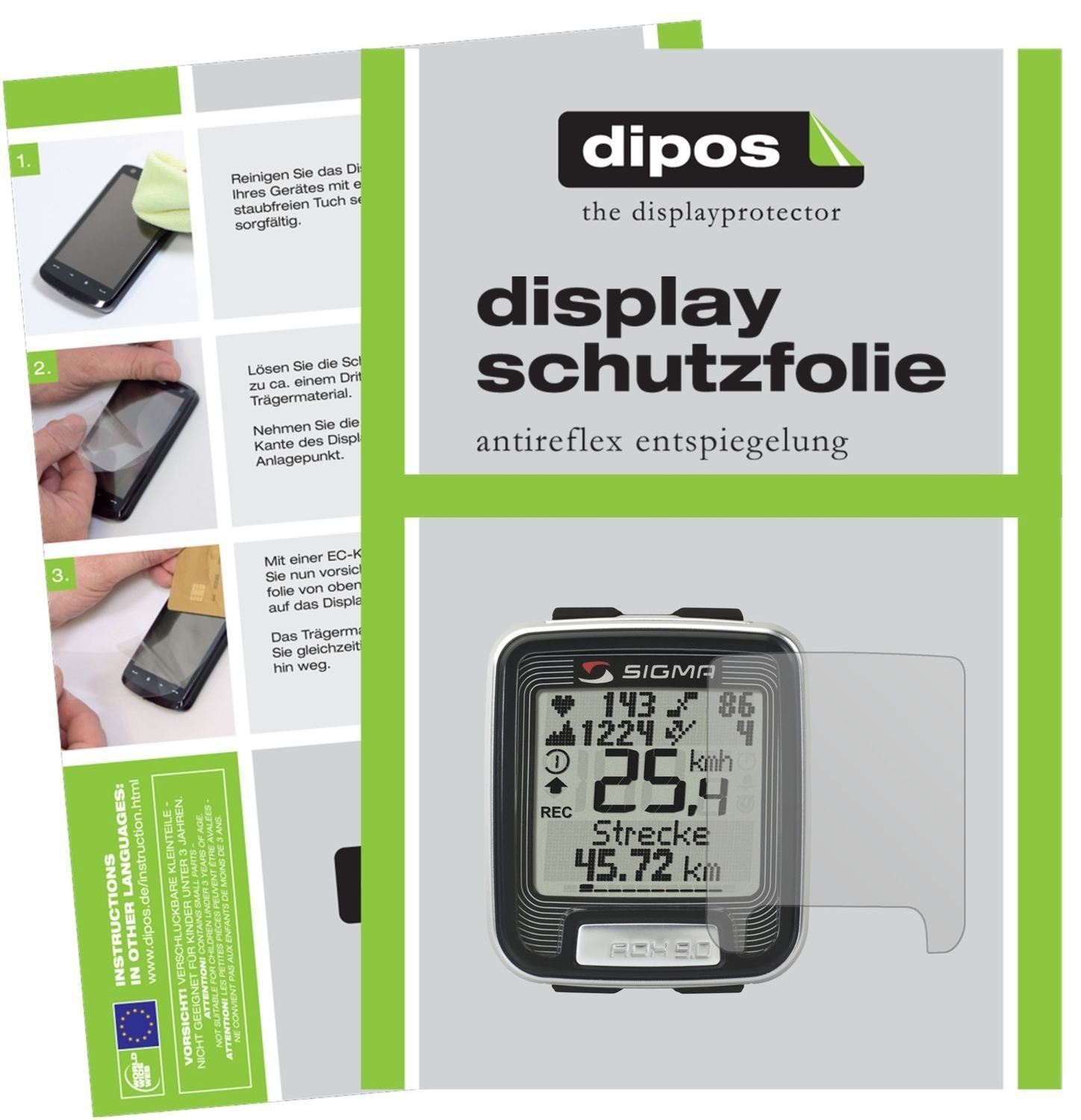3x Schutzfolie matt für Sigma Rox 9.0 Display-Schu (1)
