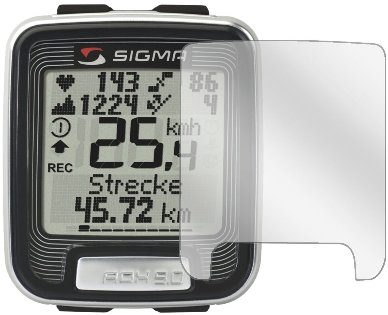 3x Schutzfolie klar für Sigma Rox 9.0 Display-Schu (2)