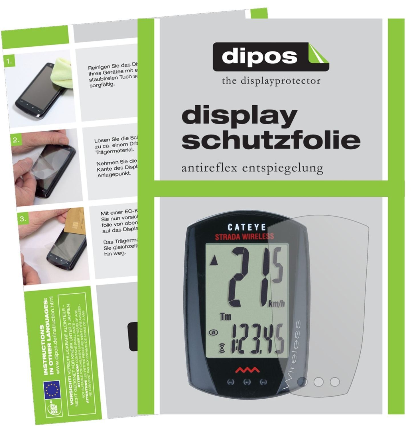 3x Schutzfolie matt für Cateye CC-RD300W Strada Wi (1)