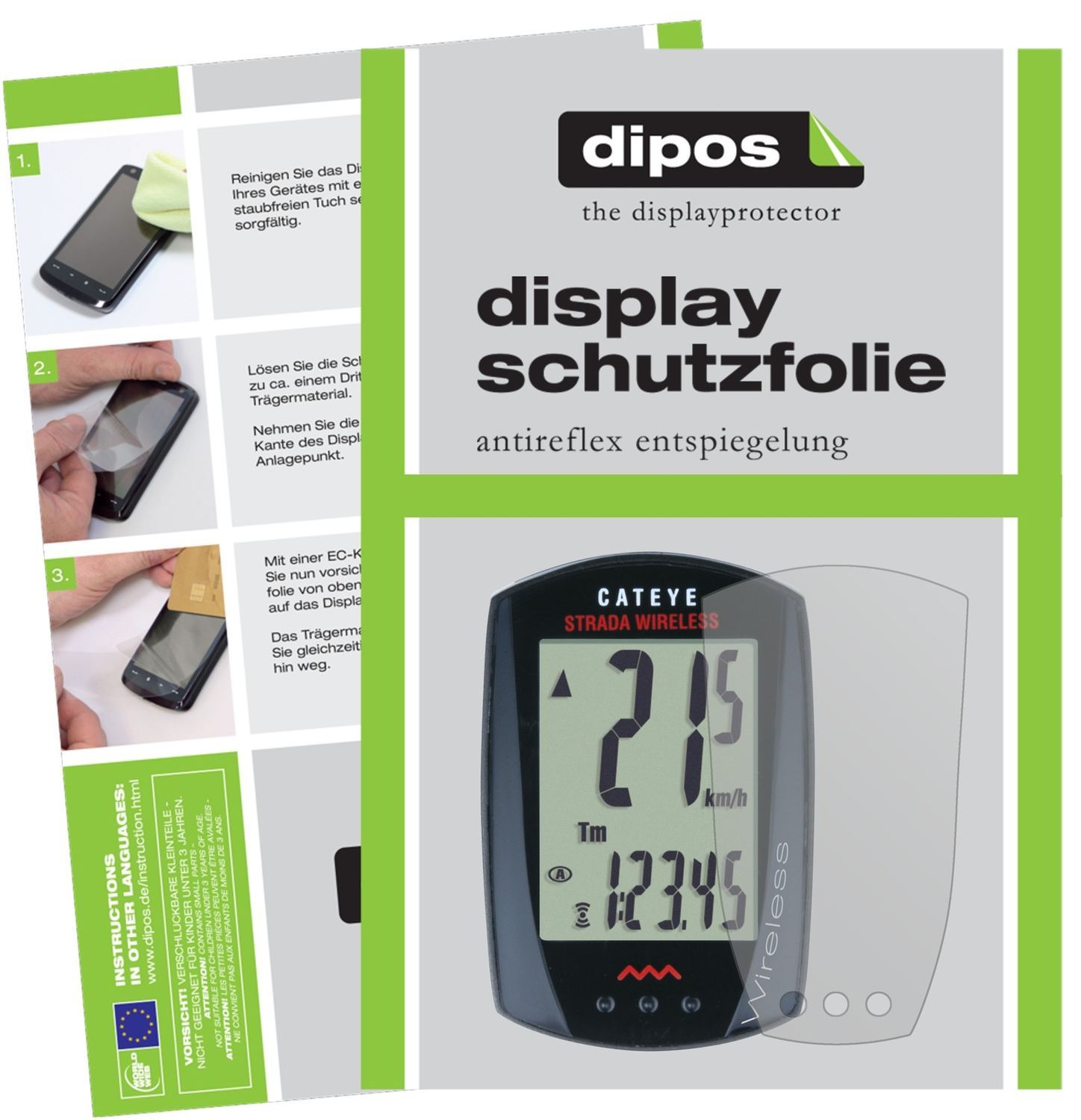 3x Schutzfolie matt für Cateye CC-RD300W Strada Wi (1)