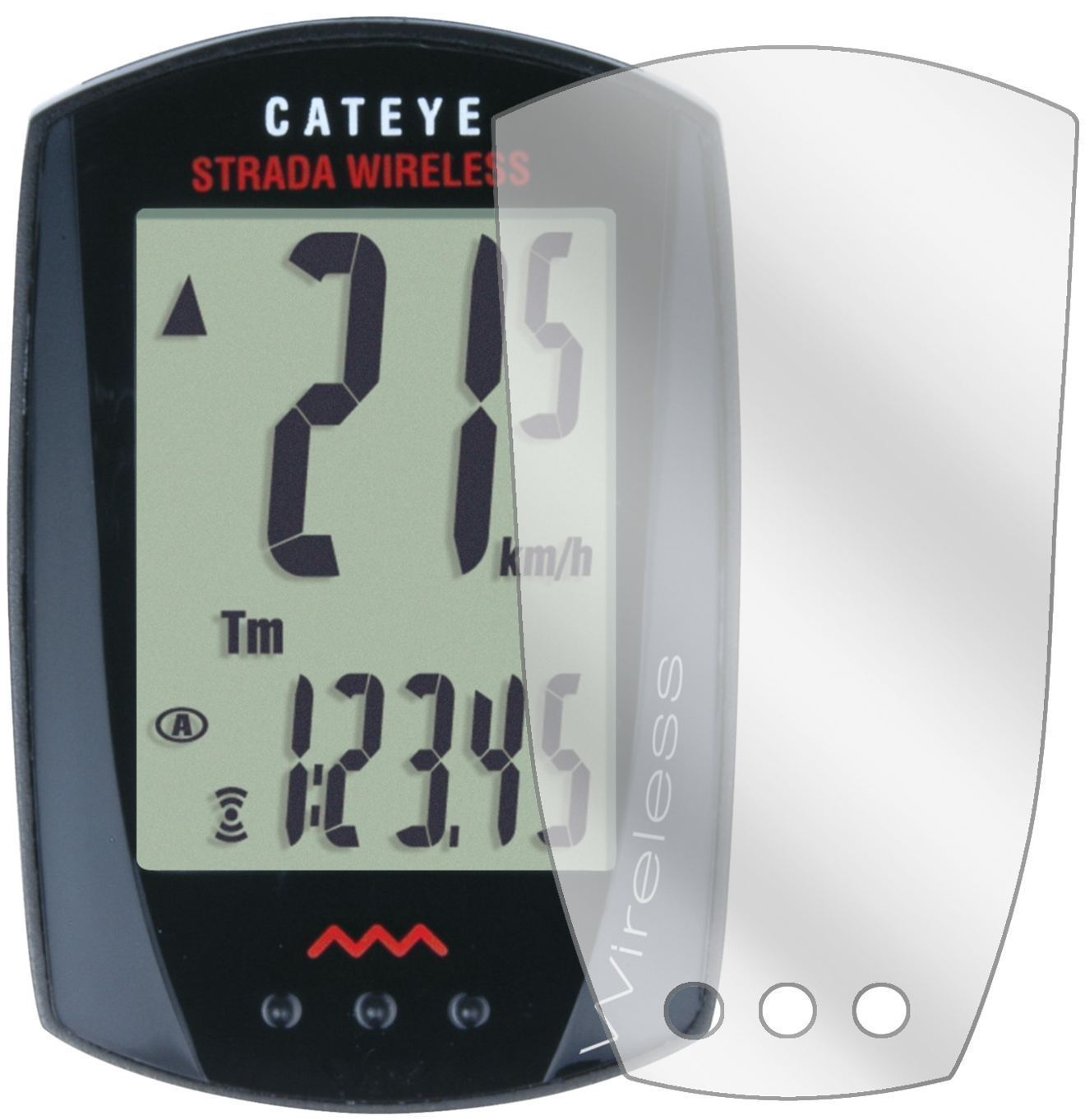 3x Schutzfolie klar für Cateye CC-RD300W Strada Wi (2)