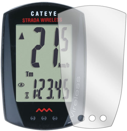 3x Schutzfolie klar für Cateye CC-RD300W Strada Wi (2)