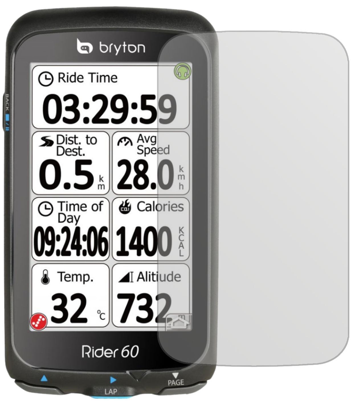 3x Schutzfolie matt für Bryton Rider 60E Display-S (2)
