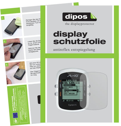 3x Schutzfolie matt für Mitac Mio Cyclo 105 H Disp (1)