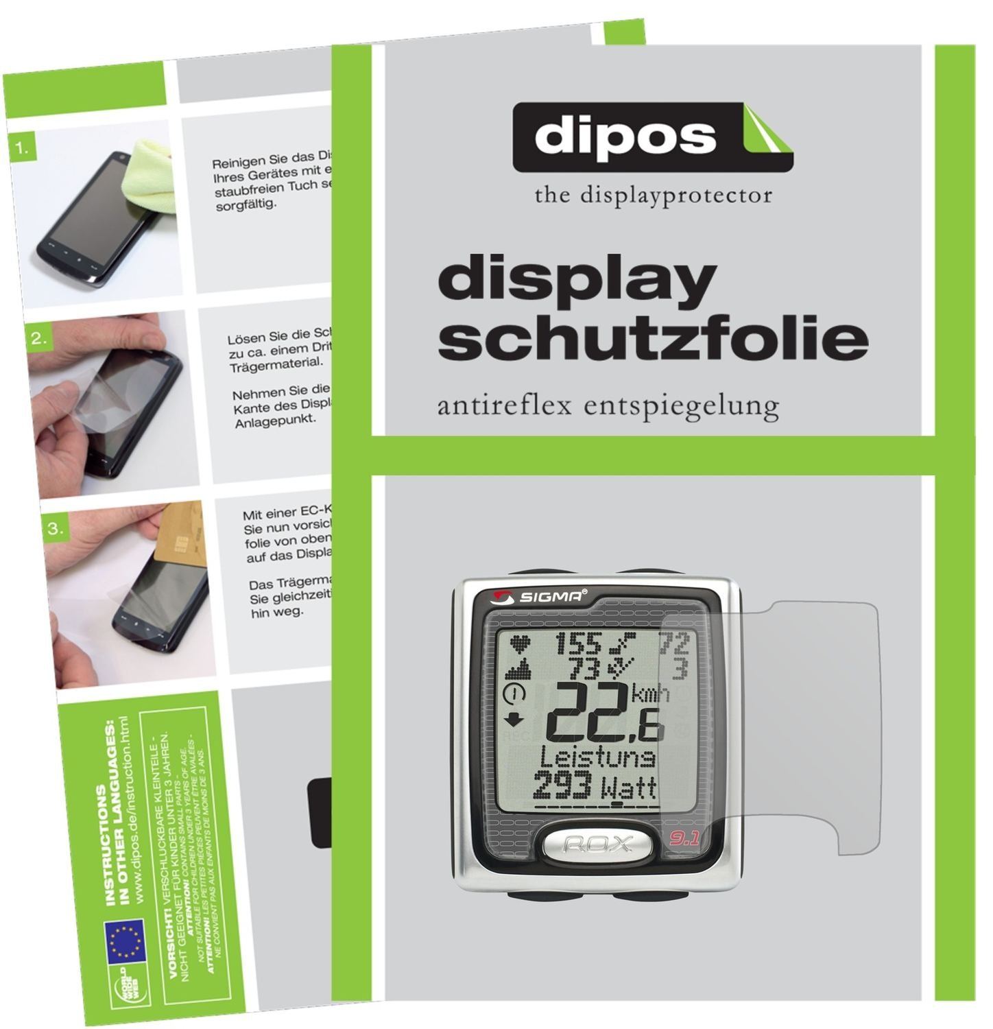 3x Schutzfolie matt für Sigma Rox 9.1 Display-Schu (1)