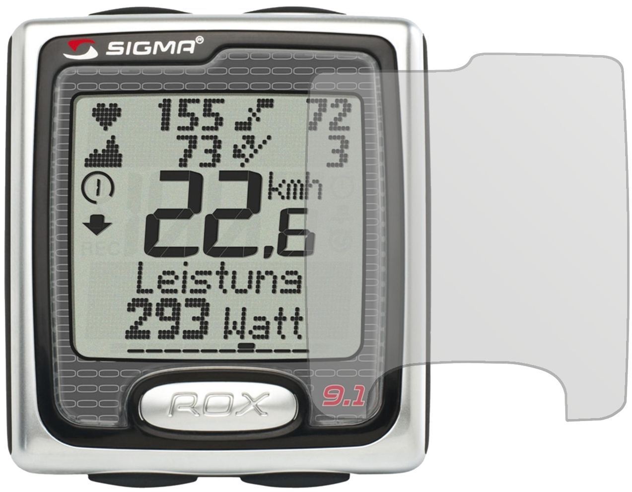 3x Schutzfolie matt für Sigma Rox 9.1 Display-Schu (2)