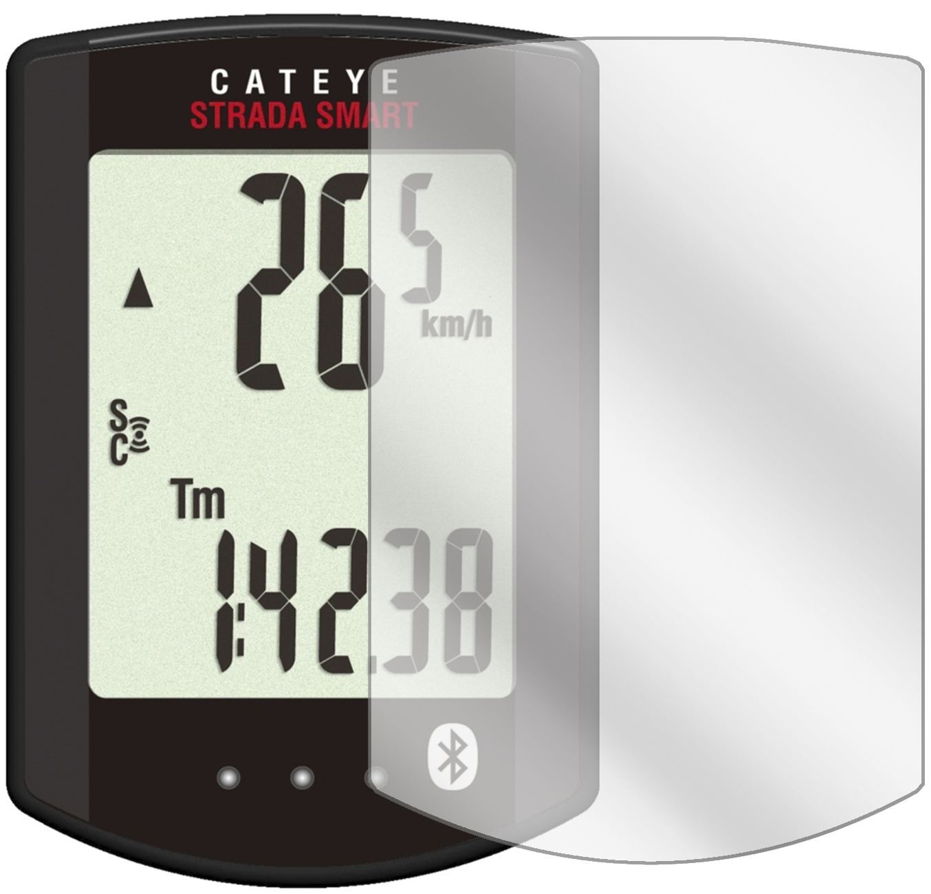 3x Schutzfolie klar für Cateye CC-RD500B Strada Sm (2)