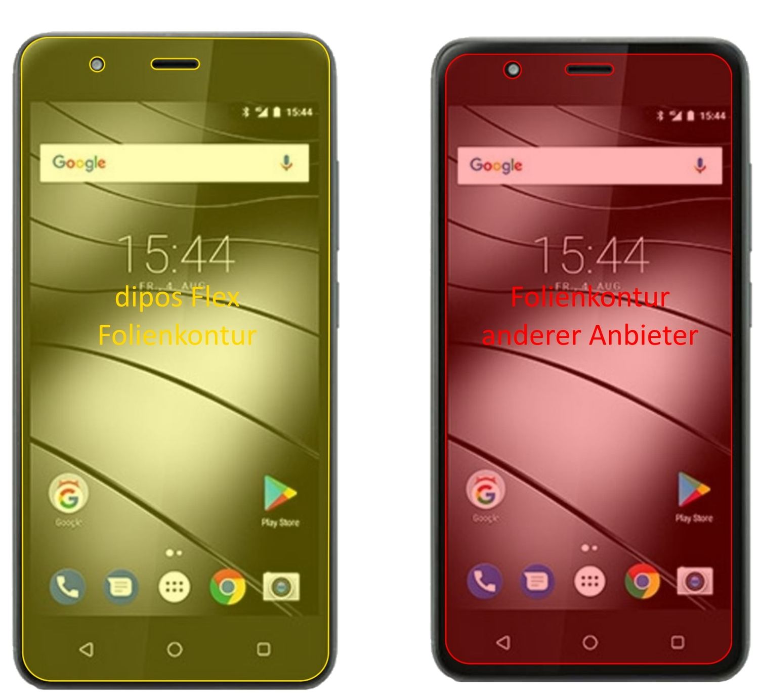 3x 3D Full Cover Schutzfolie für Gigaset GS270 Plu (2)