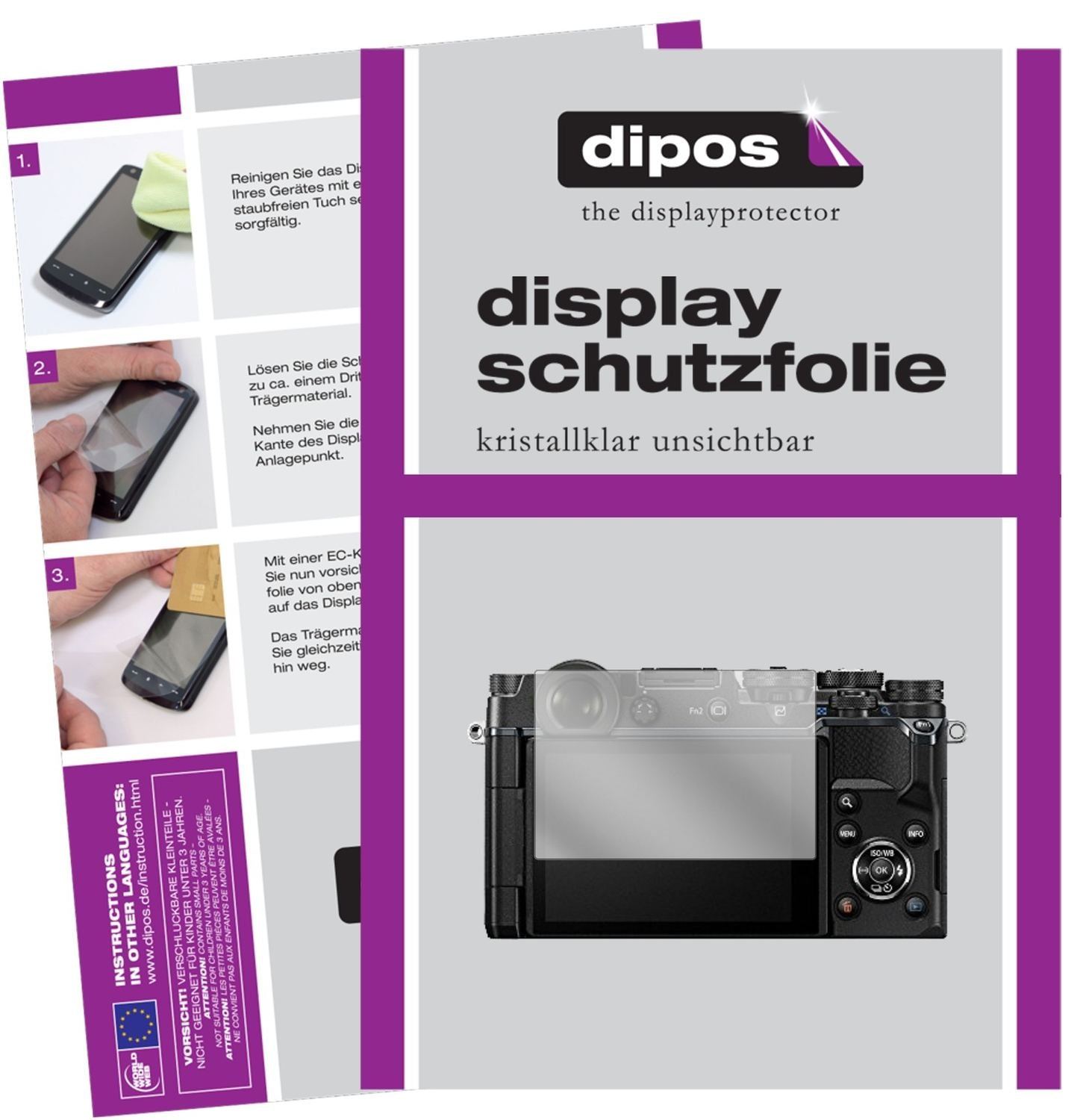 6x Schutzfolie klar für Olympus PEN-F Display-Schu (1)