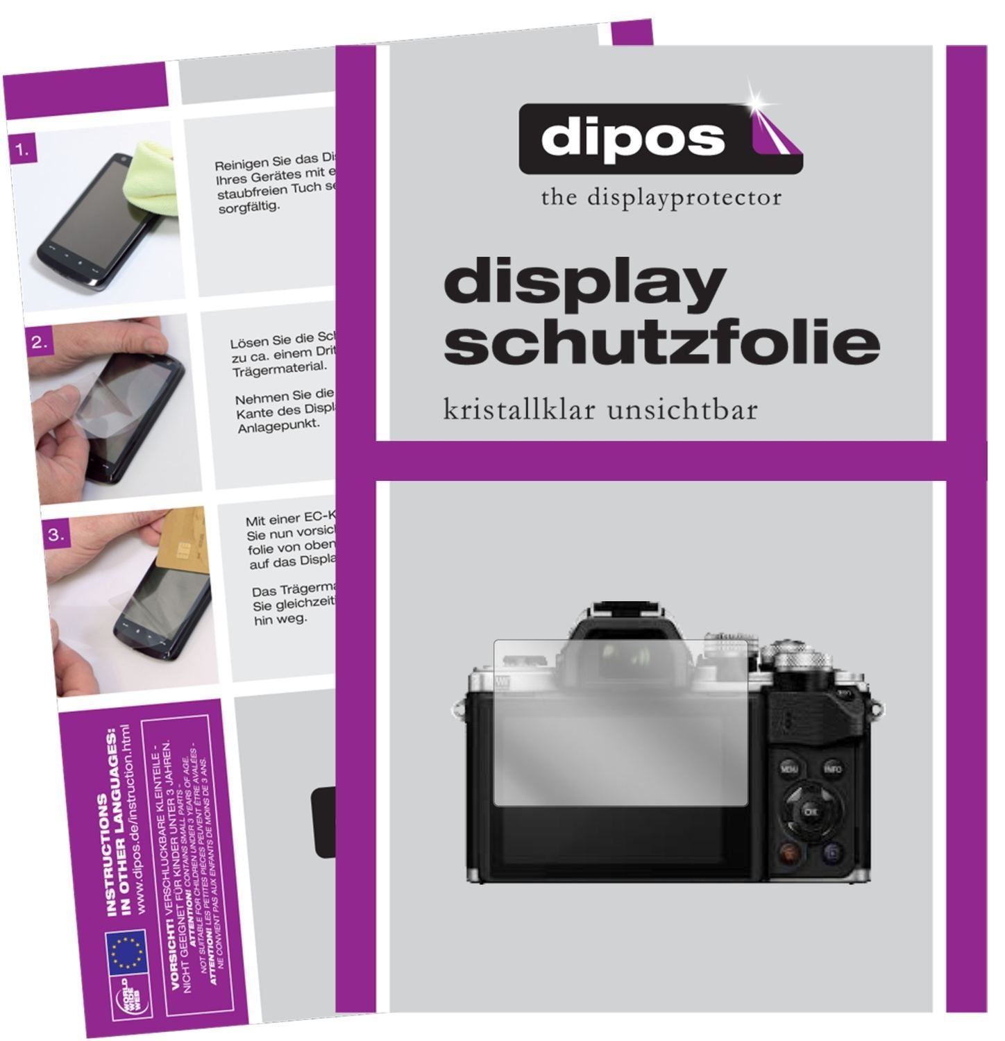 6x Schutzfolie klar für Olympus OM-D E-M10 Mark II (1)