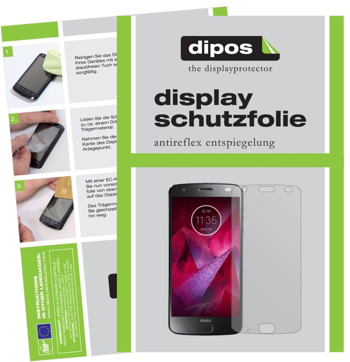 6x Schutzfolie matt für Lenovo Moto Z2 Force Displ (1)