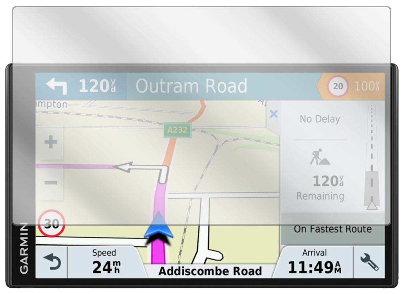 3x Schutzfolie klar für Garmin DriveSmart 61 LMT-D (2)