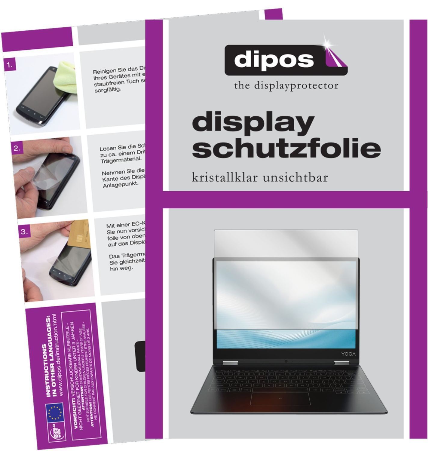 2x Schutzfolie klar für Lenovo Yoga A12 Display-Sc (1)
