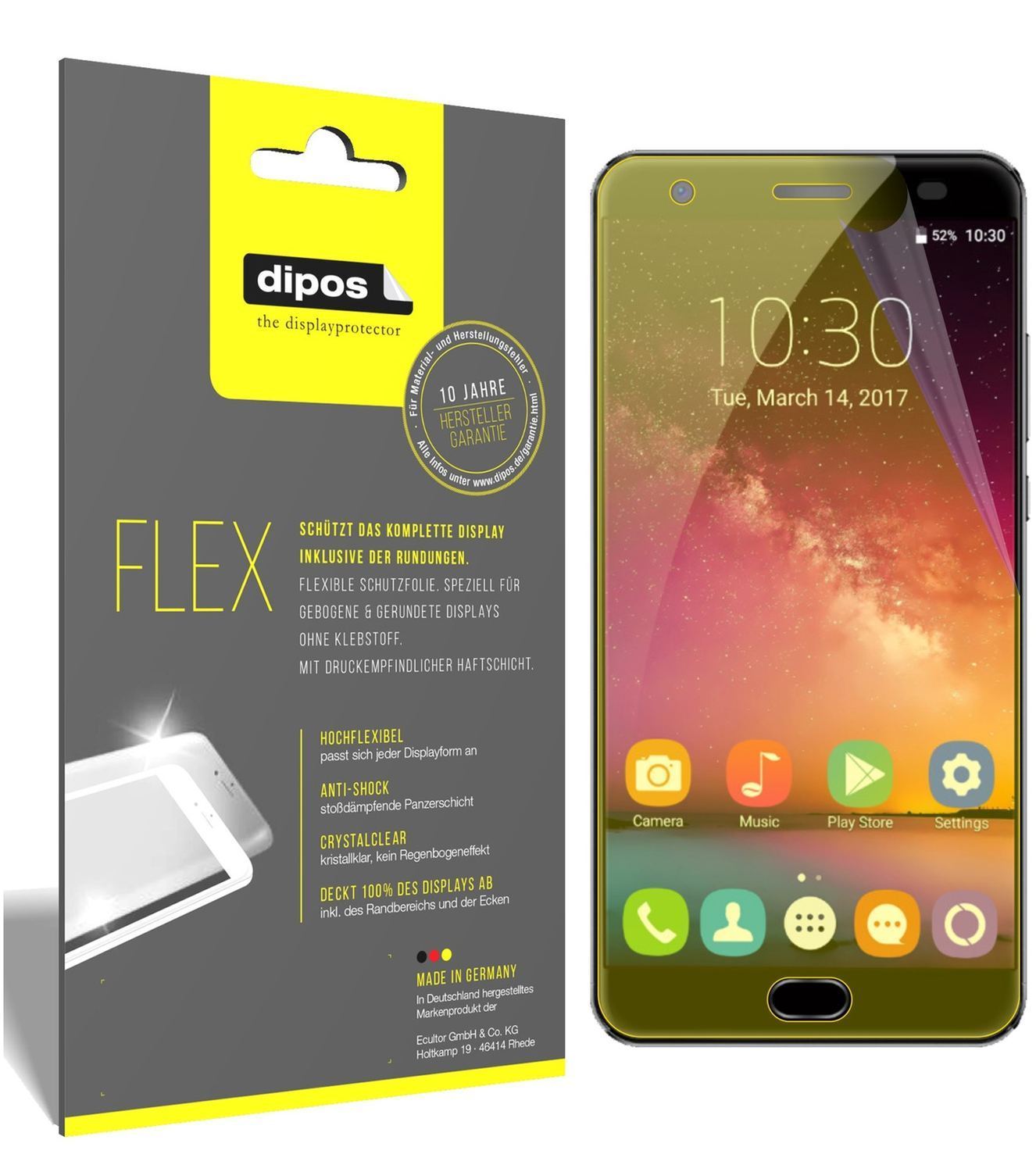 3x 3D Full Cover Schutzfolie für Oukitel K6000 Plu (1)