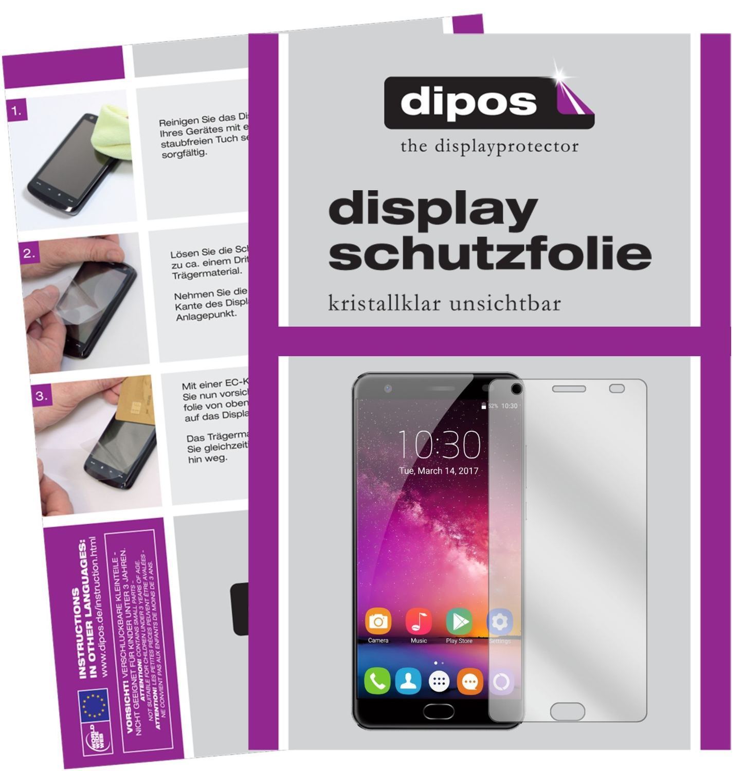 6x Schutzfolie klar für Oukitel K6000 Plus Display (1)