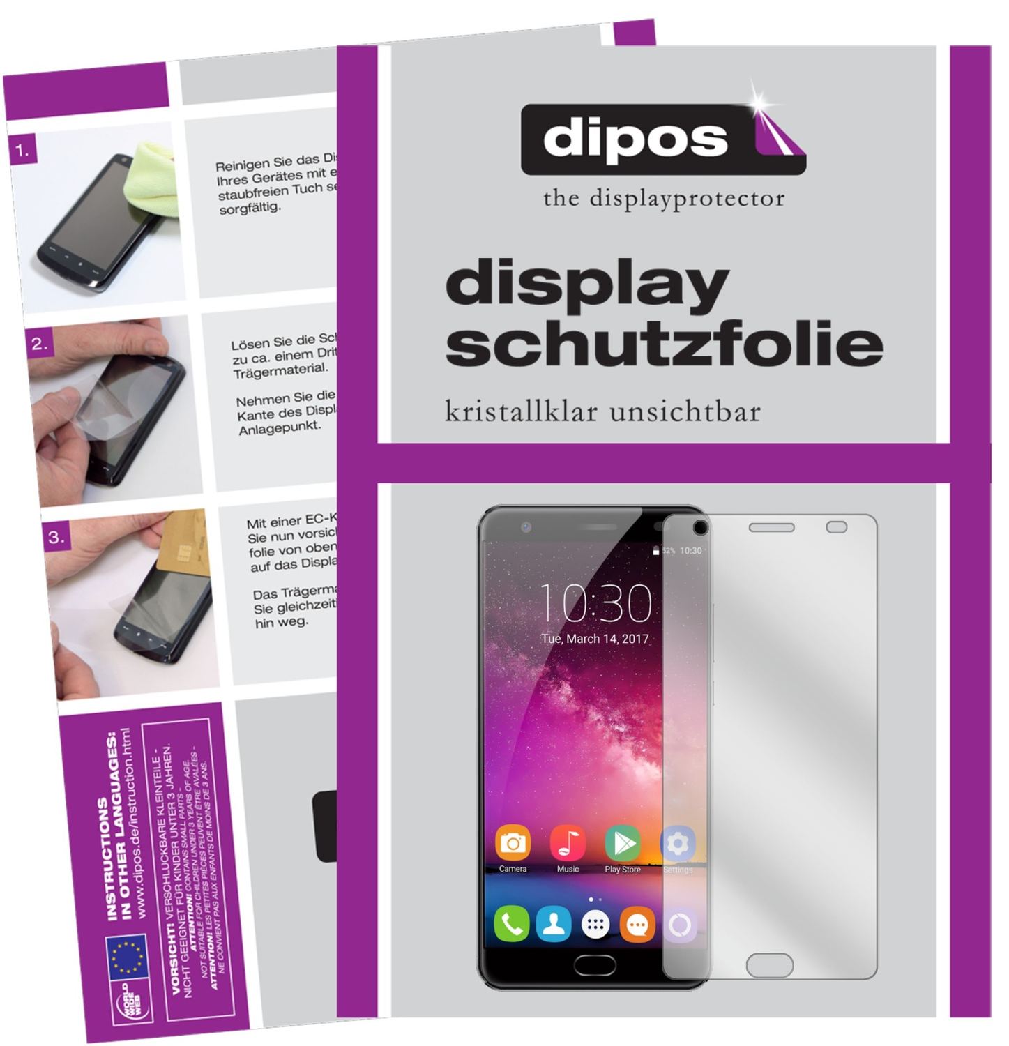 2x Schutzfolie klar für Oukitel K6000 Plus Display (1)