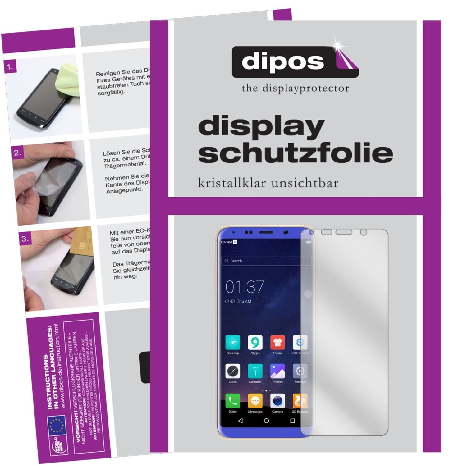 6x Schutzfolie klar für BLUBOO S8 Display-Schutzfo (1)