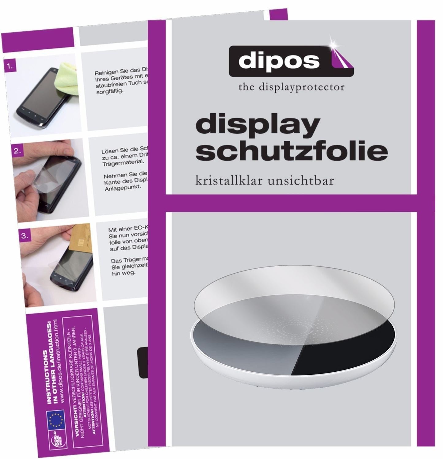 3x Schutzfolie klar für CSL Qi Wireless Ladegerät  (1)