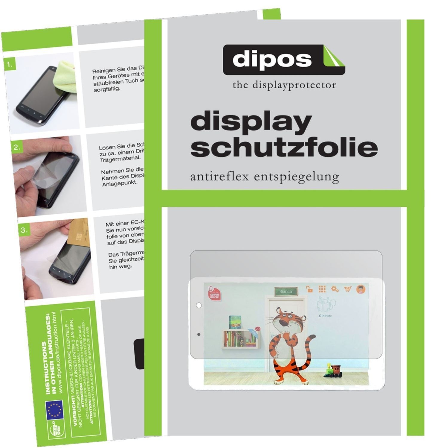 2x Schutzfolie matt für Odys TigerTab Display-Schu (1)