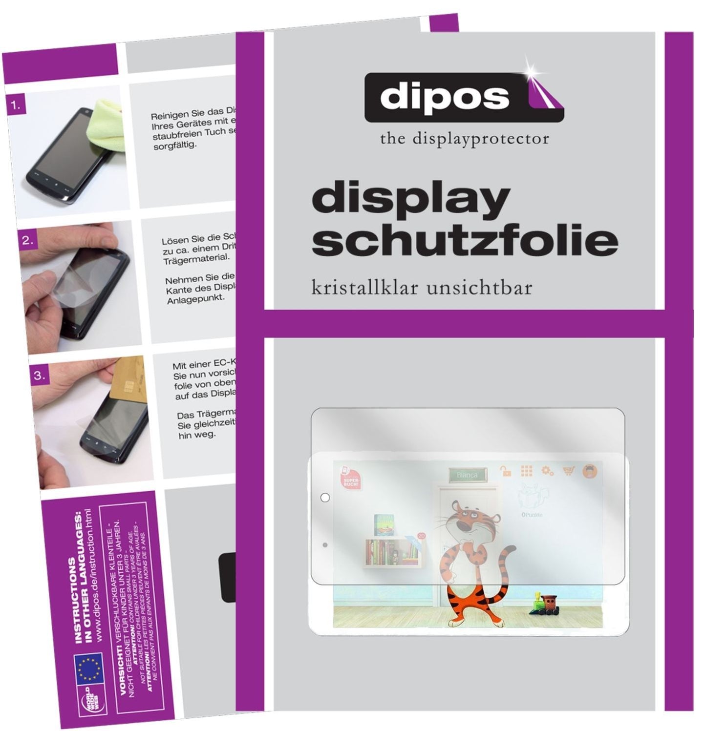 2x Schutzfolie klar für Odys TigerTab Display-Schu (1)