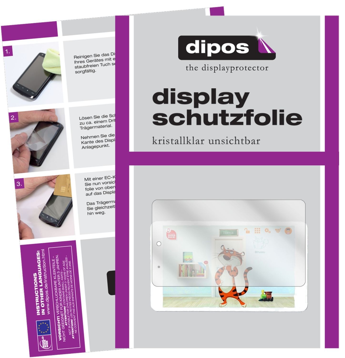 2x Schutzfolie klar für Odys TigerTab Display-Schu (1)