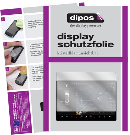 2x Schutzfolie klar für Tesla Model 3 Display Disp (1)