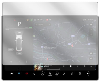 2x Schutzfolie klar für Tesla Model 3 Display Disp (2)