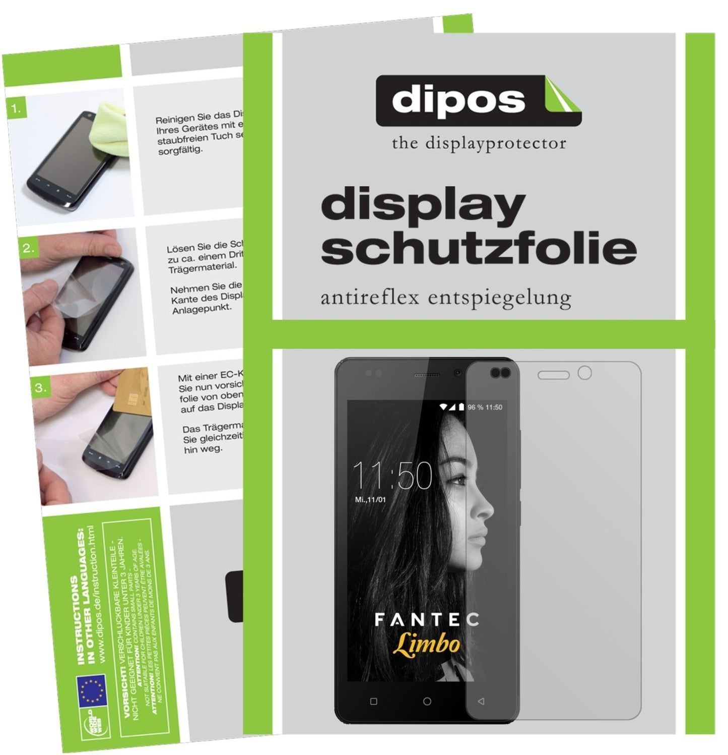 6x Schutzfolie matt für Fantec Limbo Display-Schut (1)