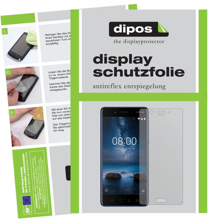 6x Schutzfolie matt für Nokia 8 Display-Schutzfoli (1)