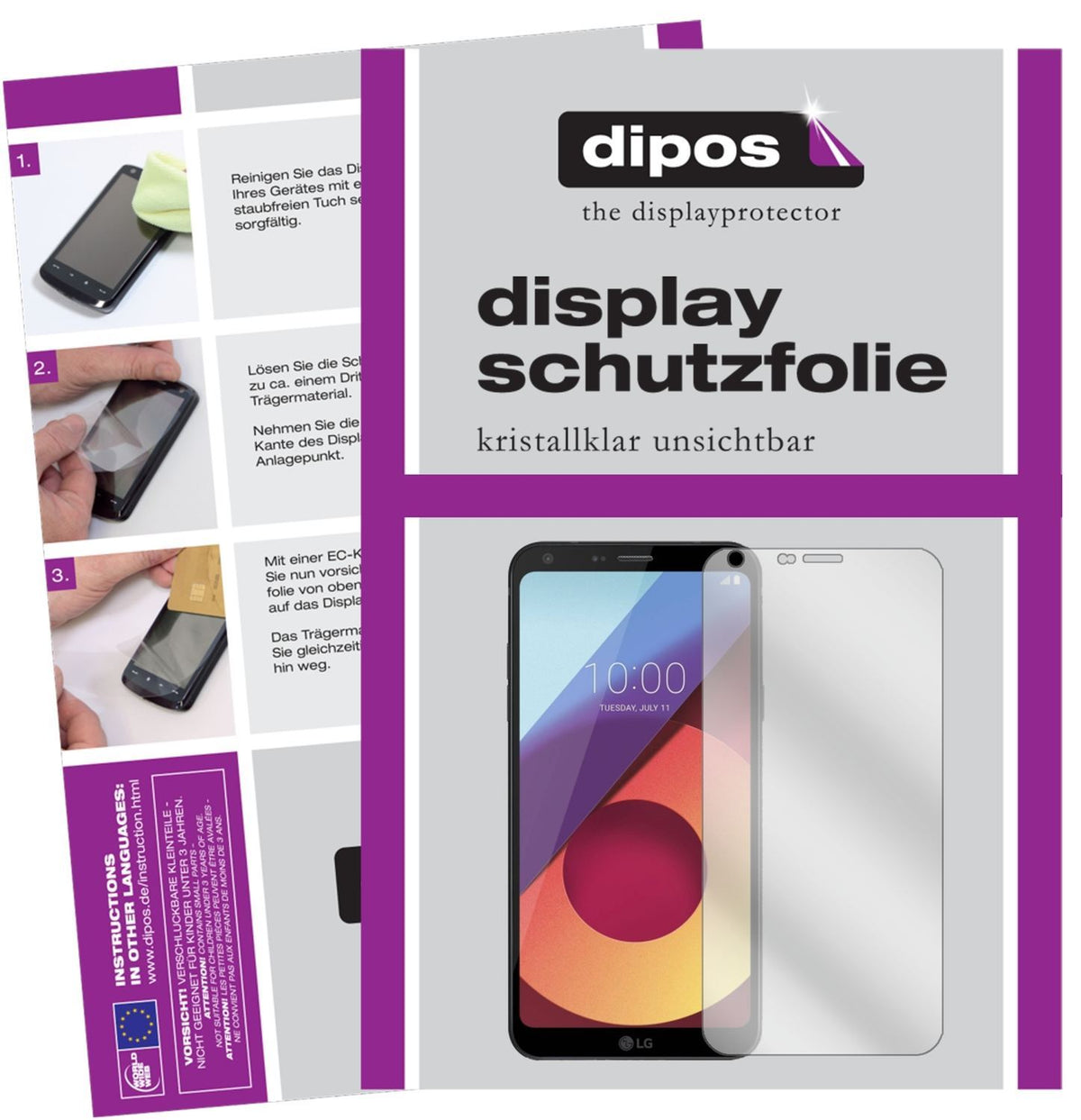 2x Schutzfolie klar für LG Q6+ Display-Schutzfolie (1)
