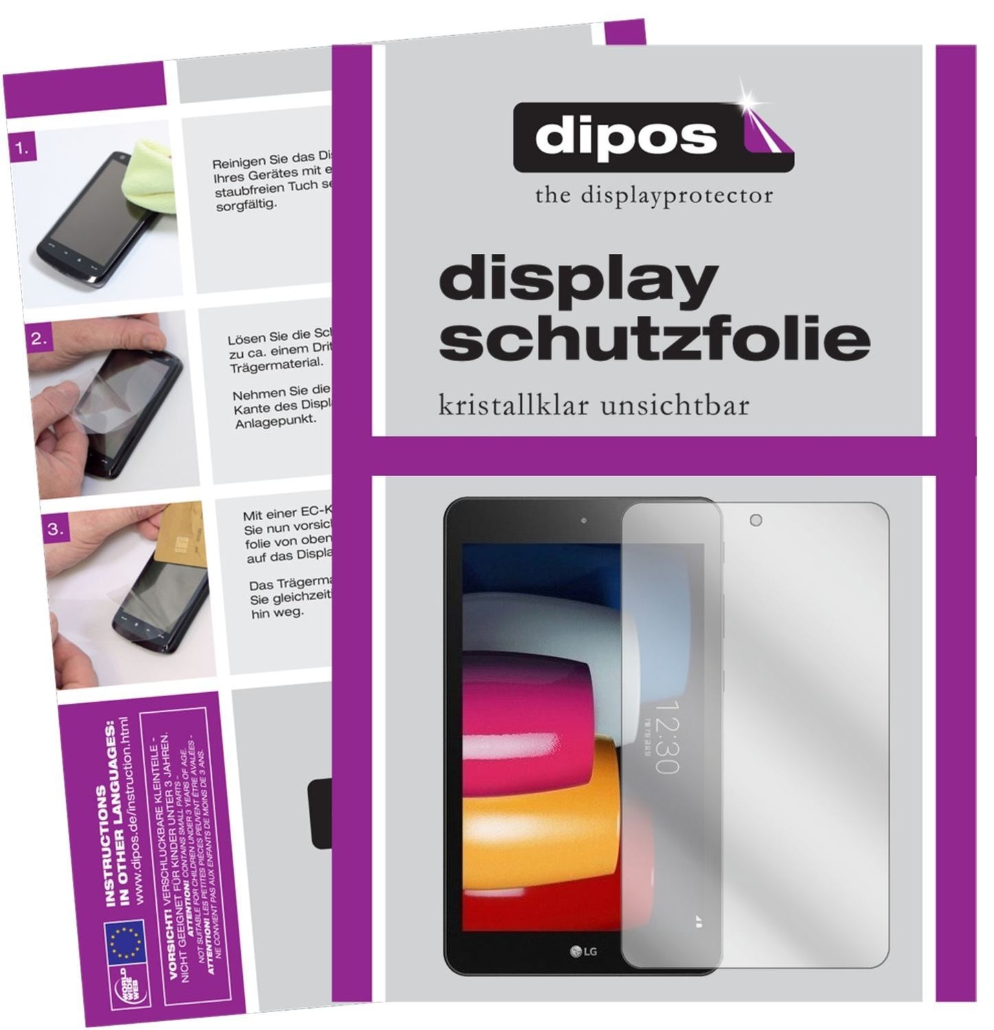 2x Schutzfolie klar für LG G Pad 4 Display-Schutzf (1)