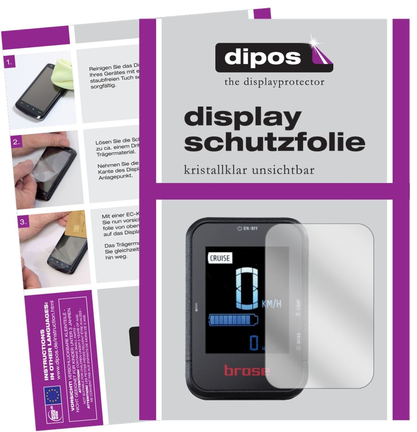 3x Schutzfolie klar für Brose Classic Display Disp (1)