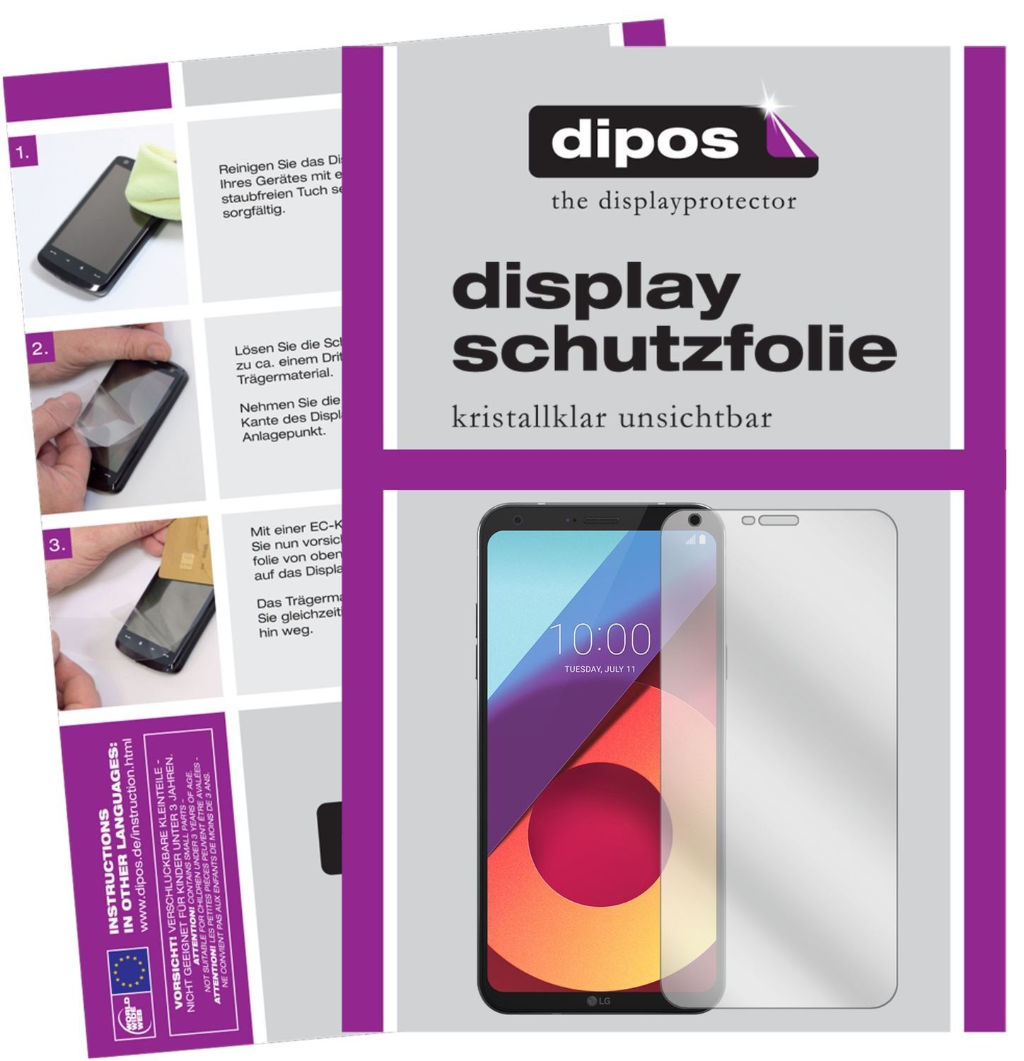 6x Schutzfolie klar für LG Q6 Display-Schutzfolie (1)