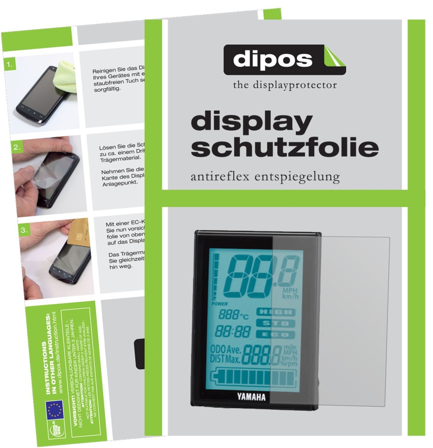 3x Schutzfolie matt für Yamaha LCD Display (E-Bike (1)