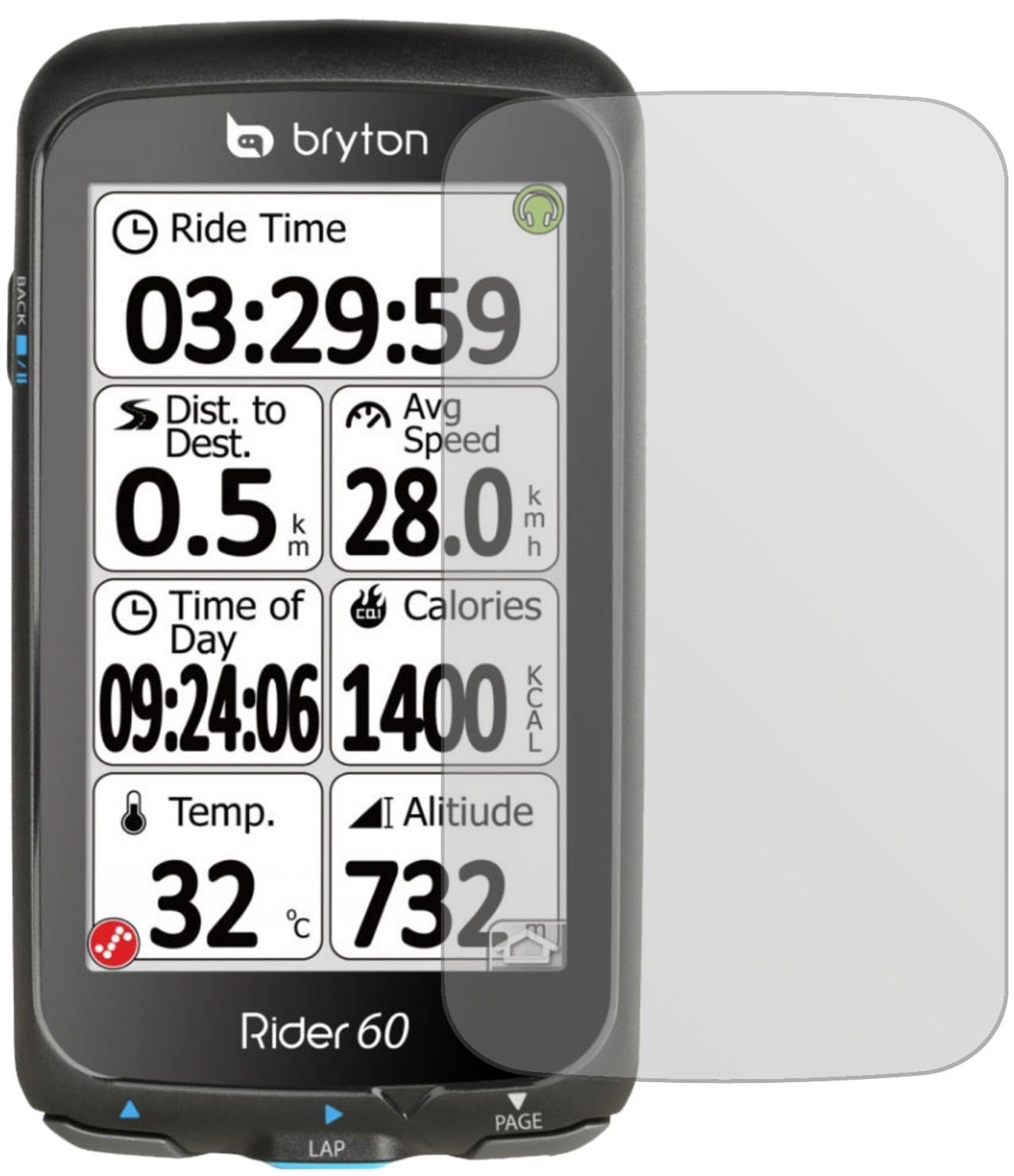 3x Schutzfolie matt für Bryton Rider 60 Display-Sc (2)