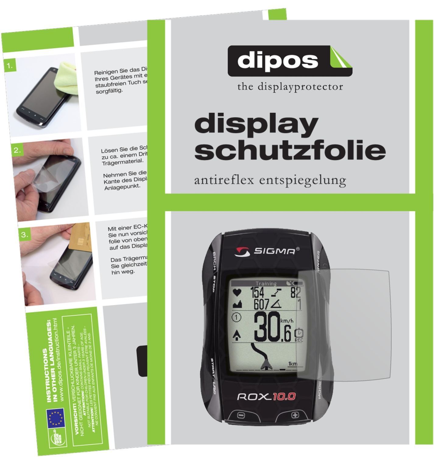 3x Schutzfolie matt für Sigma Rox 10.0 Display-Sch (1)