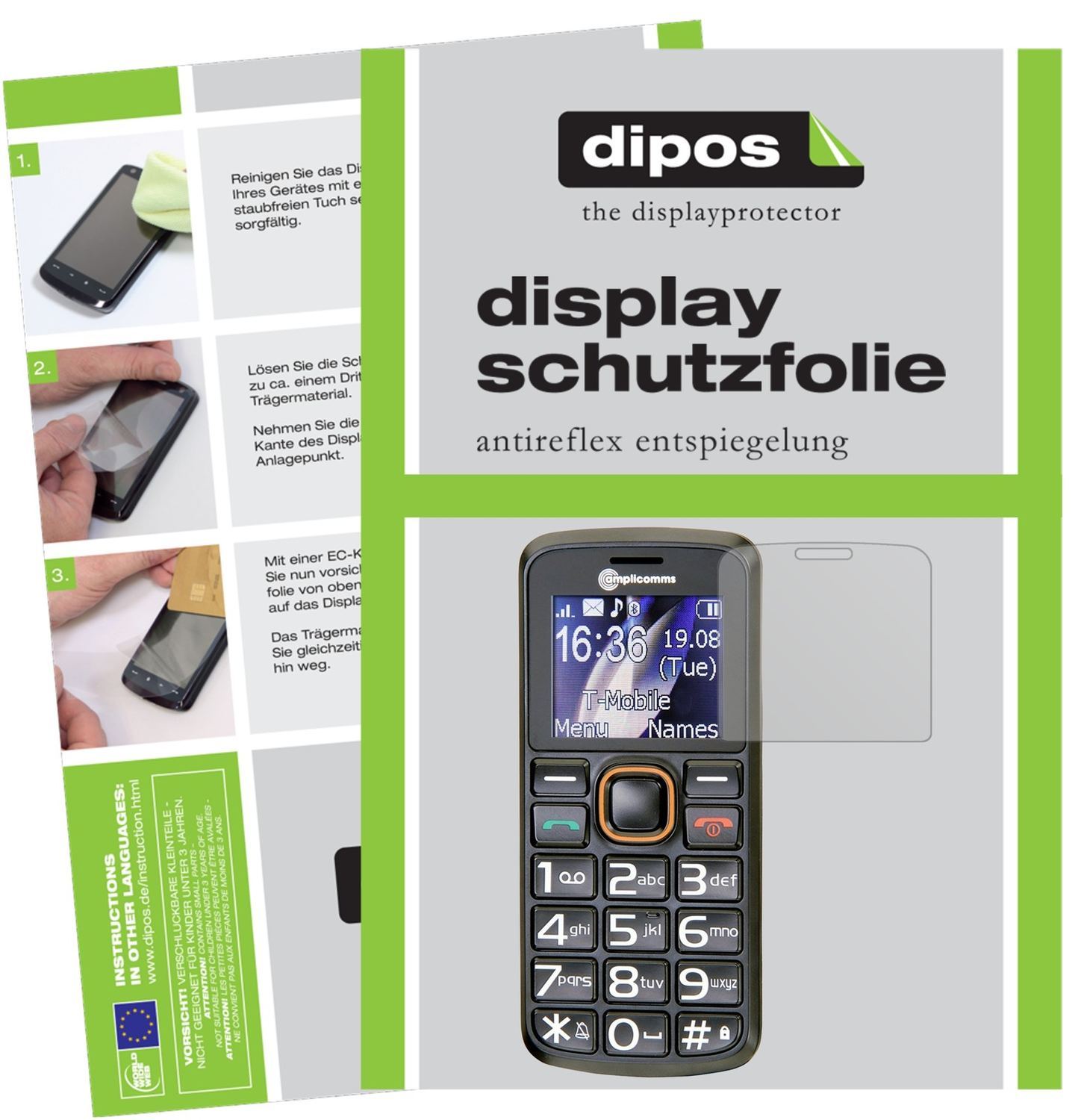 6x Schutzfolie matt für Amplicomms PowerTel M6300  (1)