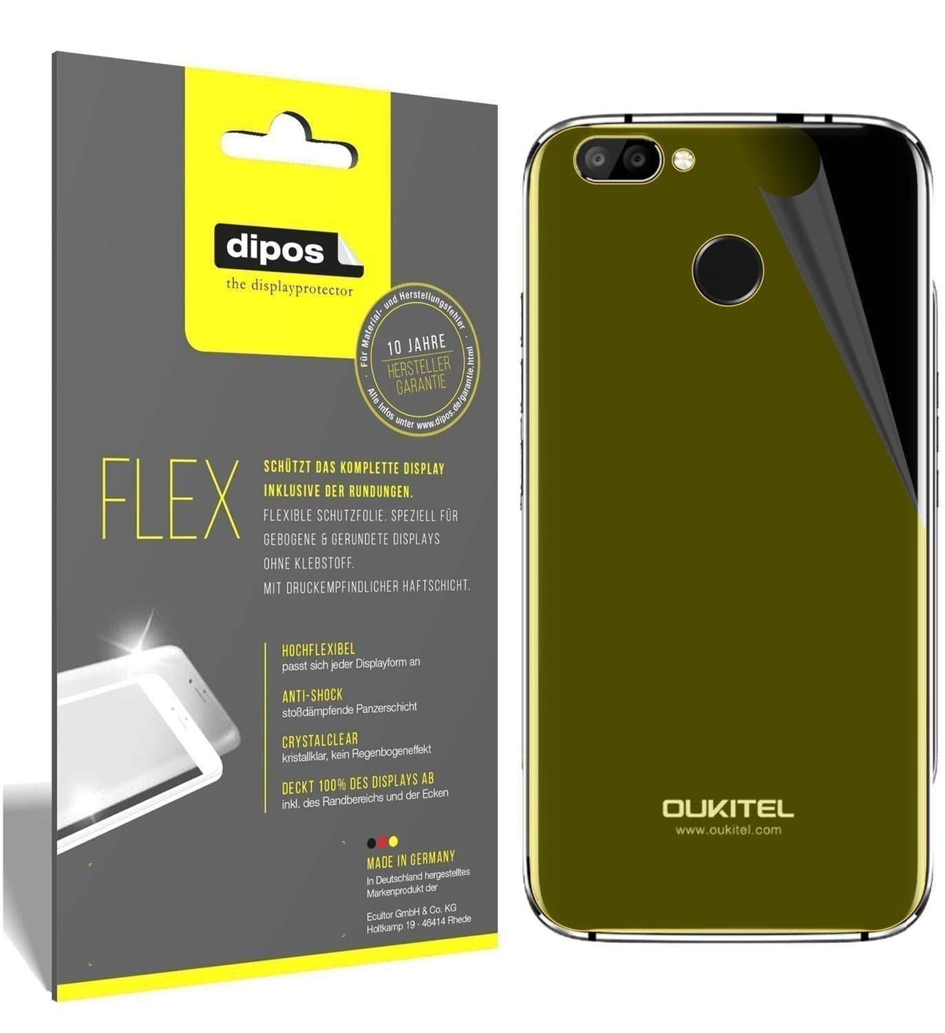 3x 3D Full Cover Schutzfolie für Oukitel U22 Rücks (1)