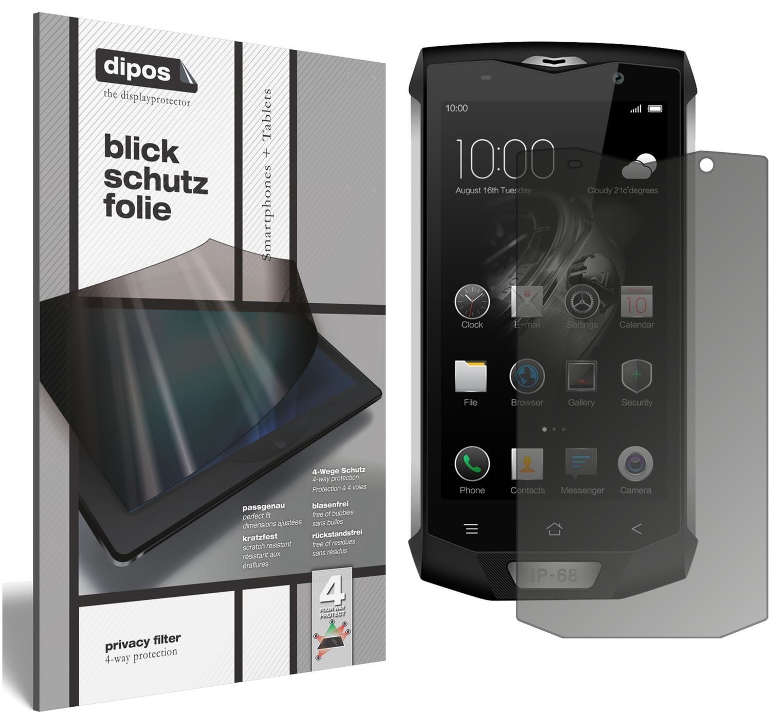Blickschutzfolie für Blackview BV8000 Pro matt Sch (1)