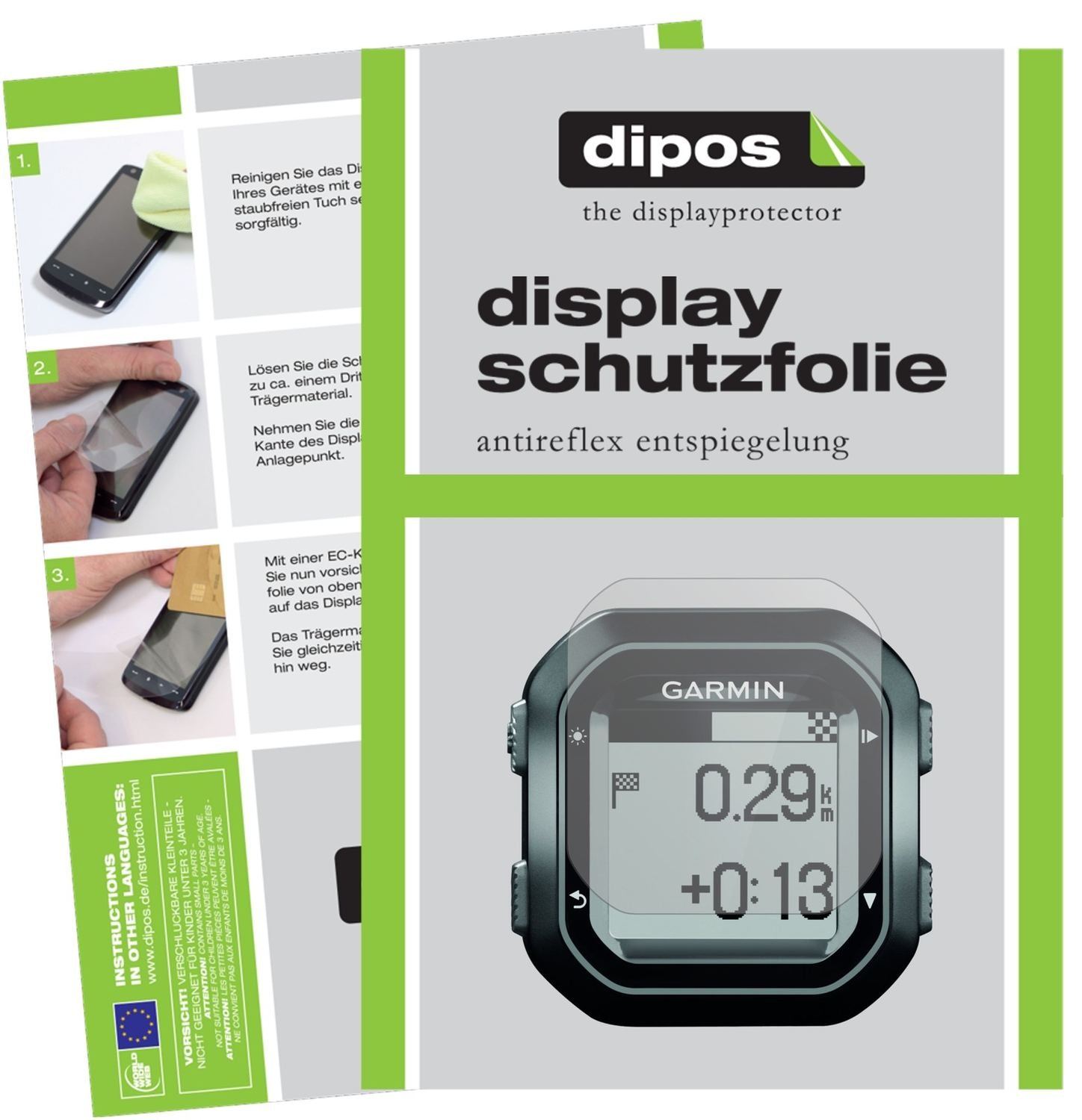 6x Schutzfolie matt für Garmin Edge 20 Display-Sch (1)